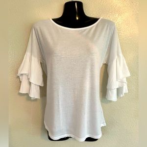 Ten Sixty Sherman ruffle sleeve top, medium